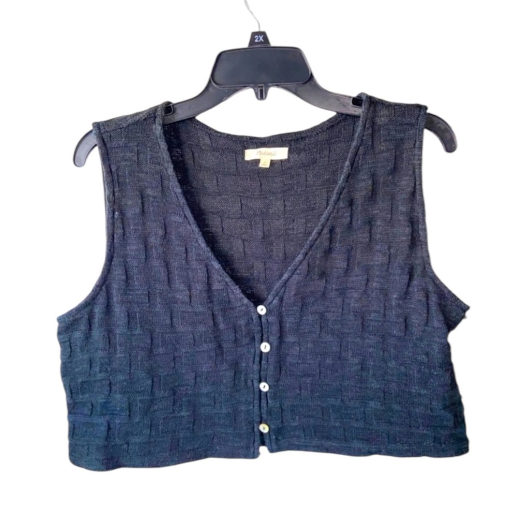 Madewell Black V-Neck Sweater Vest